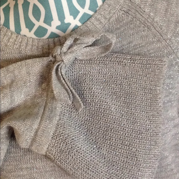 LOFT Grey sparkly sweater size L - Picture 3 of 8